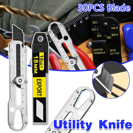 1 Set Multifunctional Stainless Steel Utility Knife Wallpaper Edge Cutting Tool