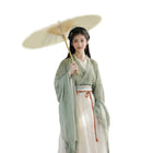 Traditional Chinese Hanfu Dress Green Wei Jin Style Vintage Cosplay Costume