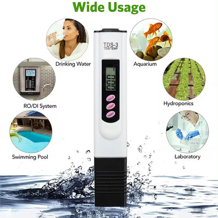 TDS Water Quality Test Pen for Fish Tank Tap Water Drinking Water Detector Tool