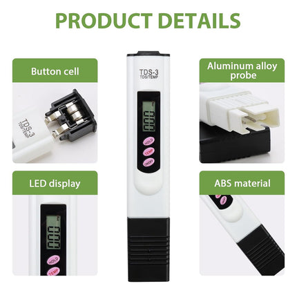 TDS Water Quality Test Pen for Fish Tank Tap Water Drinking Water Detector Tool