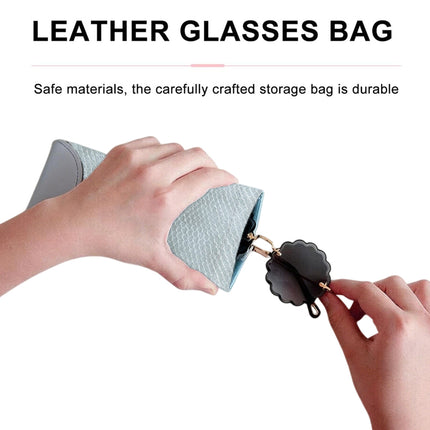 Mouth Snapped Sunglasses Eyeglass Glasses Case Soft Pouch Bag Pocket Spectacle