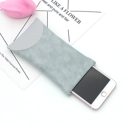 Mouth Snapped Sunglasses Eyeglass Glasses Case Soft Pouch Bag Pocket Spectacle