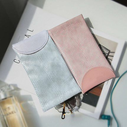 Mouth Snapped Sunglasses Eyeglass Glasses Case Soft Pouch Bag Pocket Spectacle
