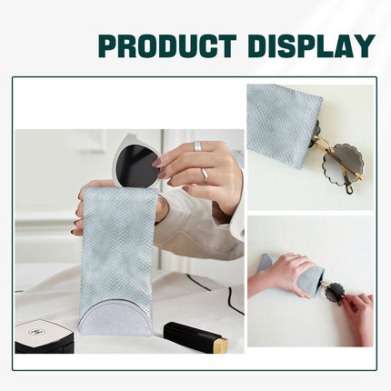 Mouth Snapped Sunglasses Eyeglass Glasses Case Soft Pouch Bag Pocket Spectacle