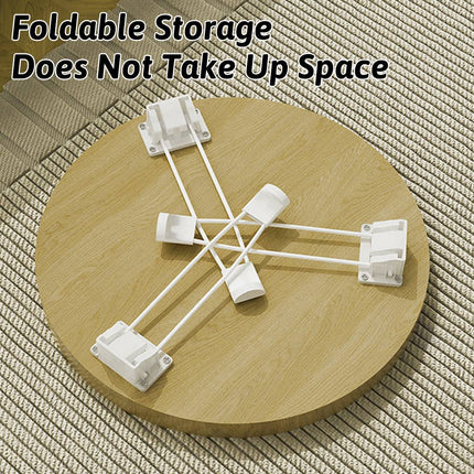 Folding Round Side Table with Carbon Steel Legs and Waterproof Top