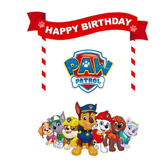 Paw Patrol Cake Topper Kids Birthday Party Cake Decoration Party Supplies - Aimall