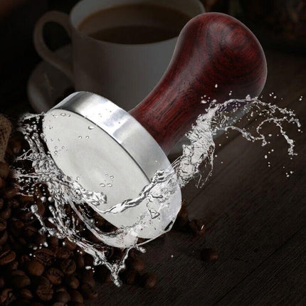 51mm Coffee Tamper Aluminum Alloy Base Wooden Handle for Espresso Machine