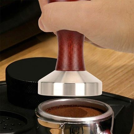 51mm Coffee Tamper Aluminum Alloy Base Wooden Handle for Espresso Machine