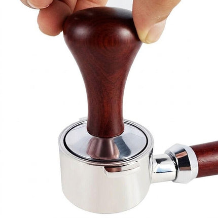 51mm Coffee Tamper Aluminum Alloy Base Wooden Handle for Espresso Machine