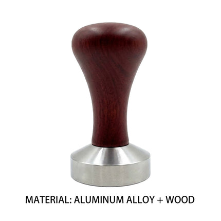 51mm Coffee Tamper Aluminum Alloy Base Wooden Handle for Espresso Machine