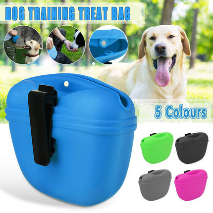 Dog Training Treat Bag Silicone Pet Pouch with Clip Waist Belt Snack Holder
