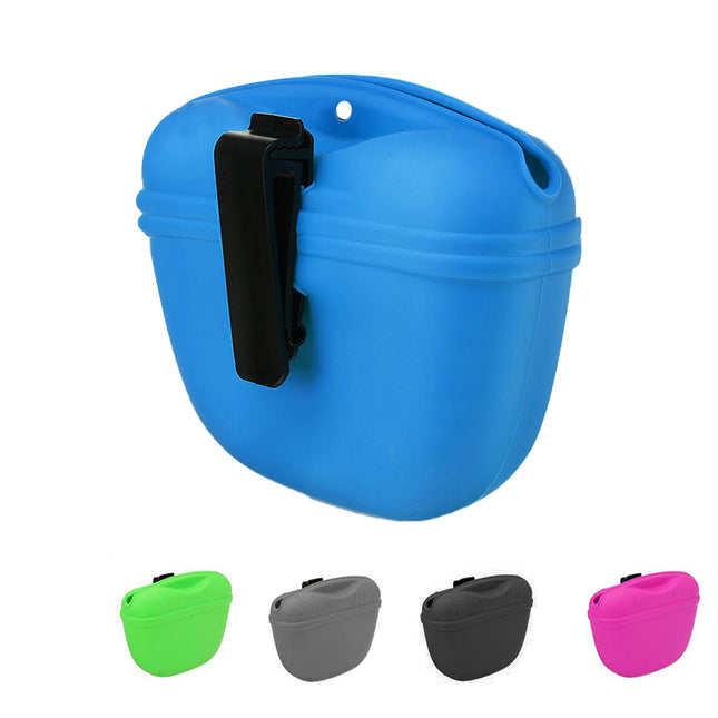 Pet Silicone Training Treat Bag Pouch With Clip Waist Pack Feed Dog