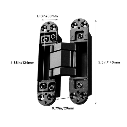 Hidden Invisible Door Hinge Concealed 3D Hinge Heavy Duty for Doors and Cabinets