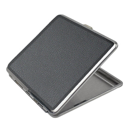 Stainless Steel+Pu Cigar Cigarette Tobacco Case Pocket Pouch Holder Box Au Stock