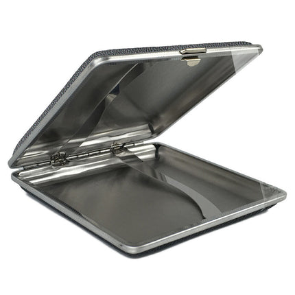 Stainless Steel+Pu Cigar Cigarette Tobacco Case Pocket Pouch Holder Box Au Stock