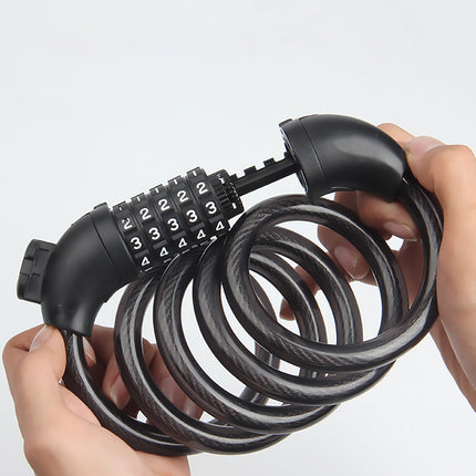 5 Digit Combination Bike Cable Lock 1.2m x 12mm with Mount Bracket