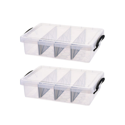 Compartment Storage Container Removable Dividers Clear Craft Tool Box