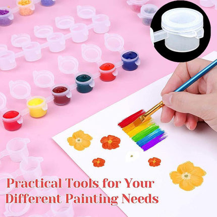240x Empty Paint Pot 40 Strips Acrylic Mini Watercolor Draw Pigment Plastic Box - Aimall