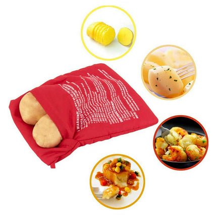 2X Microwave Baked Potato Corn Cooking Bag Reusable Washable Corn Cooker Express