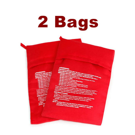2X Microwave Baked Potato Corn Cooking Bag Reusable Washable Corn Cooker Express