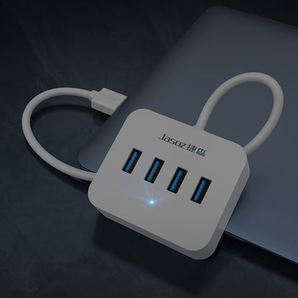 USB 3.0 HUB 4 Port Ultra-Thin Design Portable Built-in Cable for PC Laptop Mac