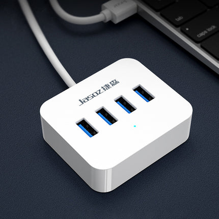 USB 3.0 HUB 4 Port Ultra-Thin Design Portable Built-in Cable for PC Laptop Mac