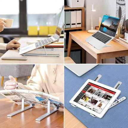 Portable Adjustable Aluminum Alloy Laptop Stand Foldable Desktop Tripod Tray AU - Aimall
