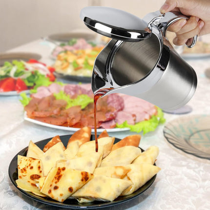 Stainless Steel Steak Sauce Pot Sauce Seasoning Pot Small for Gravy Kitchen