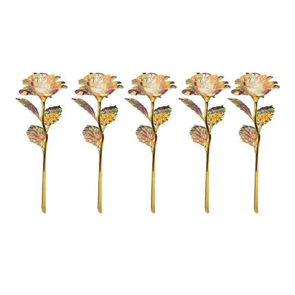 5PCS Luminous Rose Unique Gifts for Women Galaxy Crystal Flower Gift for Women - Aimall
