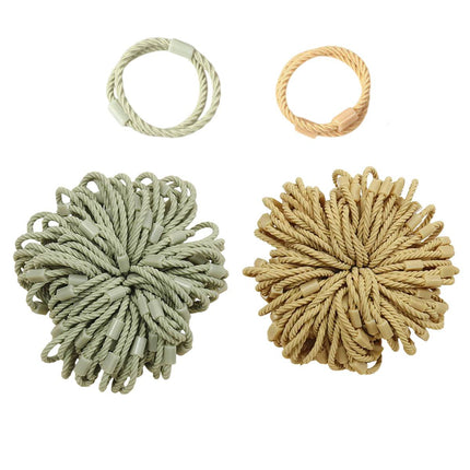 50 X Hair Ties Elastic Band Snagless Ponytail Tie School Bubbles Various Colours