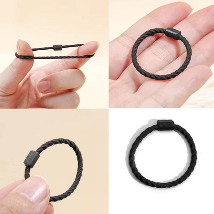 50 X Hair Ties Elastic Band Snagless Ponytail Tie School Bubbles Various Colours