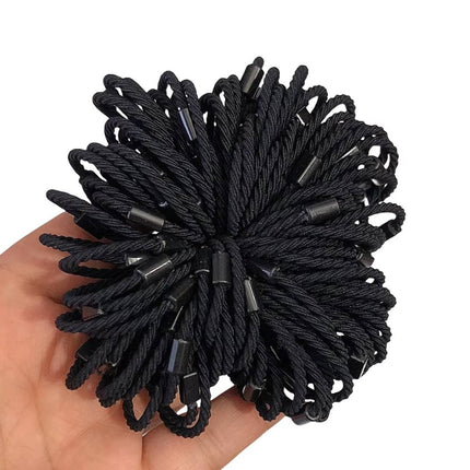 50 X Hair Ties Elastic Band Snagless Ponytail Tie School Bubbles Various Colours