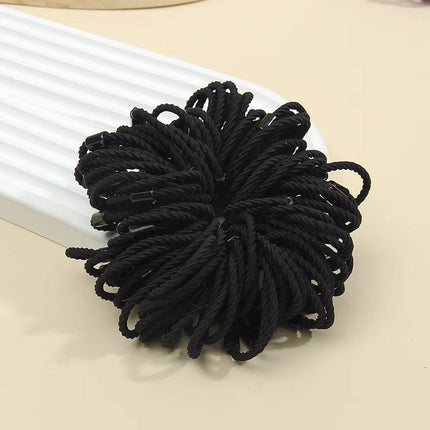 50 X Hair Ties Elastic Band Snagless Ponytail Tie School Bubbles Various Colours