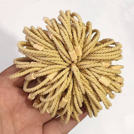 50 X Hair Ties Elastic Band Snagless Ponytail Tie School Bubbles Various Colours