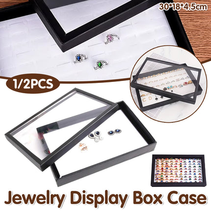 Jewelry Ring Box Earrings Storage Tray Display Organizer for Accessories