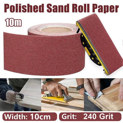 10cm Wide Soft Emery Cloth Roll Hand Torn Sanding Polishing Gauze Abrasive Sheet
