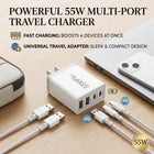 30W Qualcomm 3Port Qc3.0 Fast Charging Usb Wall Charger Adapter For Iphone Au