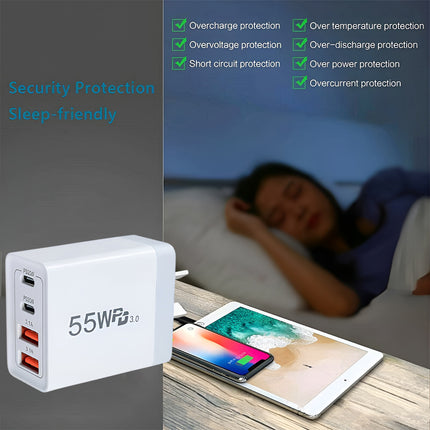 30W Qualcomm 3Port Qc3.0 Fast Charging Usb Wall Charger Adapter For Iphone Au