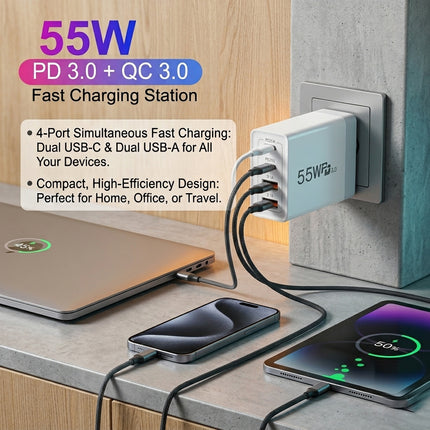 30W Qualcomm 3Port Qc3.0 Fast Charging Usb Wall Charger Adapter For Iphone Au