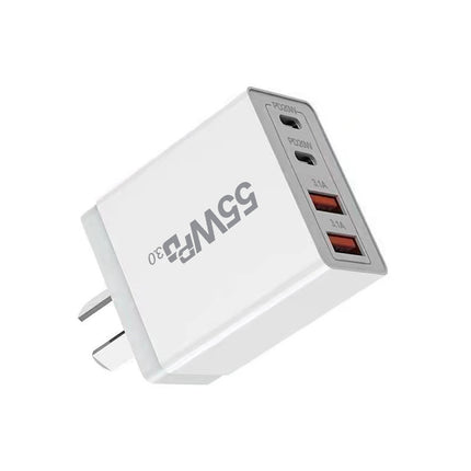 30W Qualcomm 3Port Qc3.0 Fast Charging Usb Wall Charger Adapter For Iphone Au