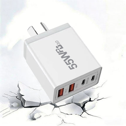 30W Qualcomm 3Port Qc3.0 Fast Charging Usb Wall Charger Adapter For Iphone Au