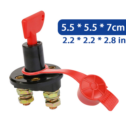 2pcs 12V 24V Disconnect Battery Isolator Cut Off Kill Switch Key Car Marine Boat