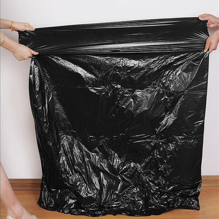 100PCS Black Heavy Duty Bin Bags Liners Rolls Waste Refuse Sacks Rubbish Bag - Aimall