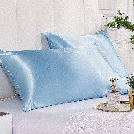2X Satin Pillow Case Bedroom Pillowcase Cushion Covers Home Decor Luxury Slip - Aimall
