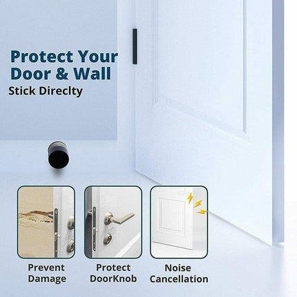 Non Punch Door Stopper Self Adhesive Heavy Duty Stainless Steel Rubber Stopper - Aimall