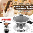 Coffee Tea Cup Drip Filter Mesh Holder Reusable Stainless Steel Pour Over Funnel - Aimall