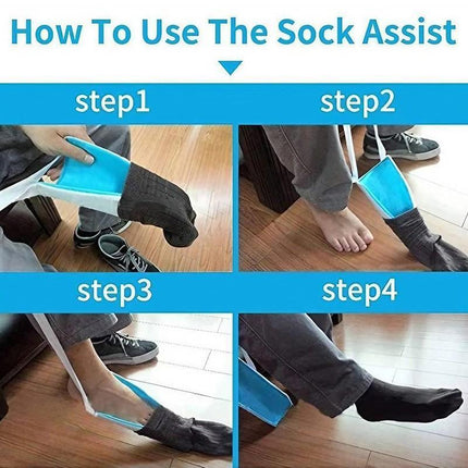 Sock Aid Easy On And Off Stocking Slider Pulling Assist Device Compression Sock - Aimall