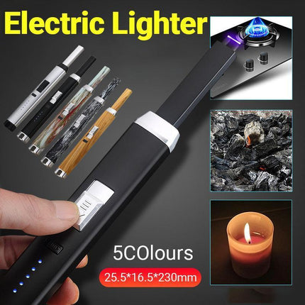 Electronic USB Rechargeable Pulse Arc Candle Lighter Kitchen Camping Stove BBQ - Aimall
