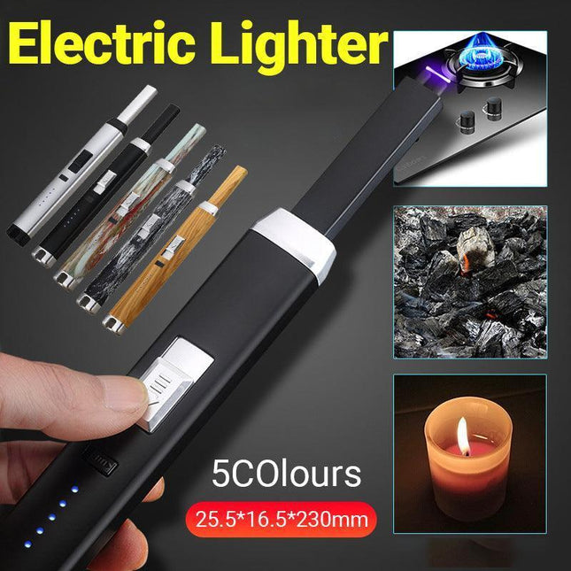Electronic USB Rechargeable Pulse Arc Candle Lighter Kitchen Camping Stove BBQ - Aimall