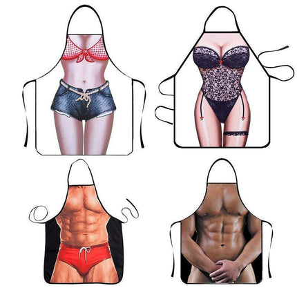 Funny Adult Men Women Novelty Aprons Party Game Cooking Kitchen BBQ Baking - Aimall